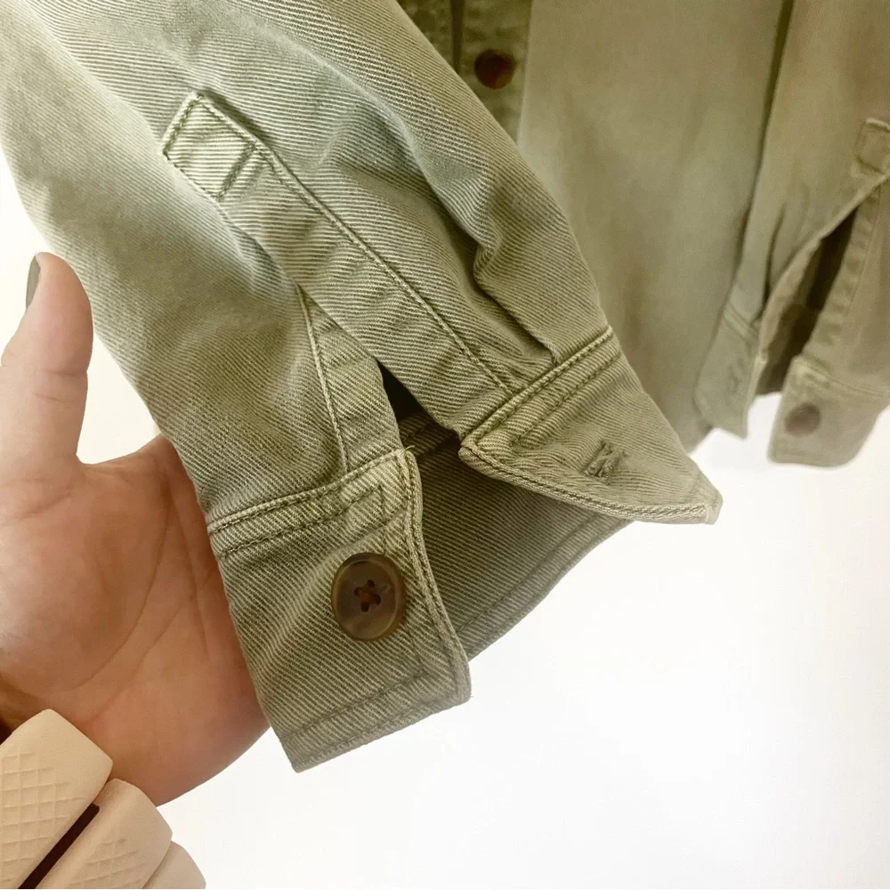 GAP Olive Green Shirt Jacket L - Picture 2 of 7